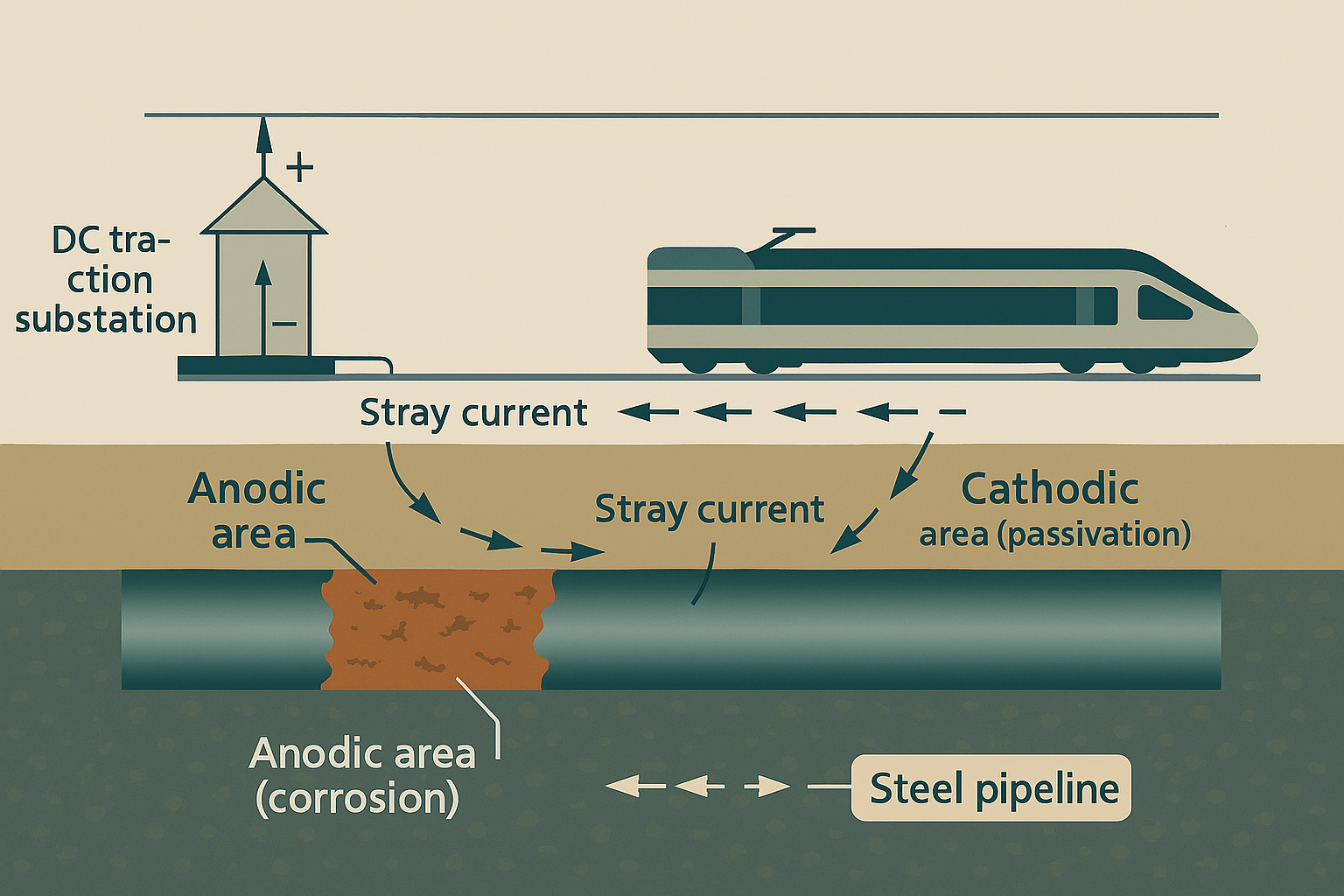 Stray Current Monitoring (DC/AC): Instrumentation, Thresholds & Corrosion Prevention TNR-RL-ELE-I-135-2025-EN